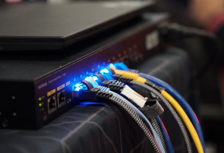 Network switch at AVoIPoE Design Thinking Roadshow at KitPlus London